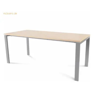 Rocada Schreibtisch Total BxTxH 180x80x73cm Gestell grau Platte Melami