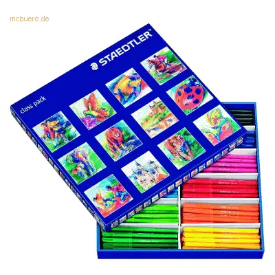 Staedtler Schulbox Fasermaler Noris Club 12 Farben a 12 Stifte