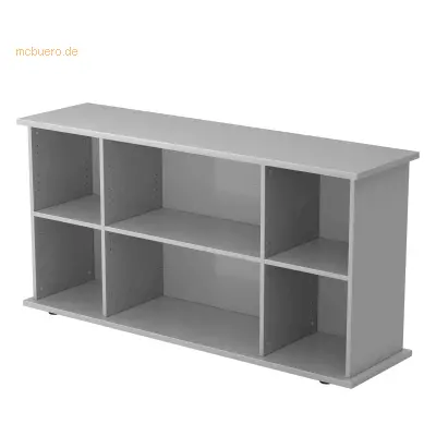 Mcbuero.de Sideboard SB 2OH offen BxTxH 166,1x44,8x84cm Grau