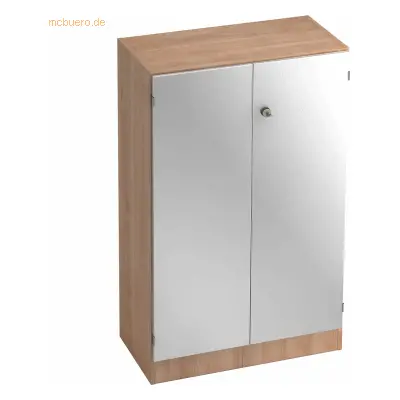 Mcbuero.de Schrank Solid 3OH BxTxH 80x42x127cm Griff SG Nussbaum/Silbe