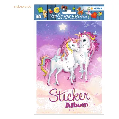 10 x HERMA Sticker Sammelalbum für Kids A5 Einhorn -Best Friends- (16