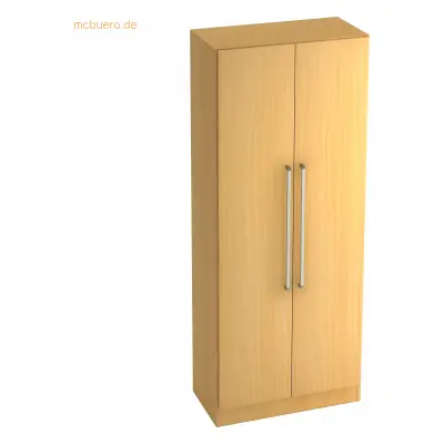 Mcbuero.de Garderobenschrank Solid 5OH BxTxH 80x42x200,4cm Griff CE Bu