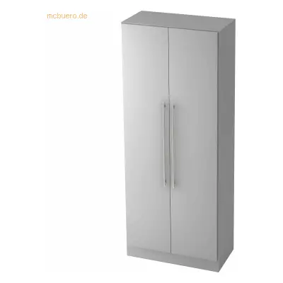 Mcbuero.de Schrank Solid 5OH BxTxH 80x42x200,4cm Griff RE Grau/Grau