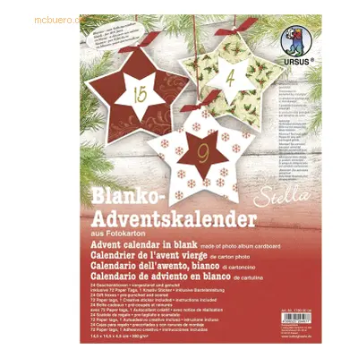 Ludwig Bähr Adventskalender-Set Geschenkboxen blanko Stella 14,5x14,5x