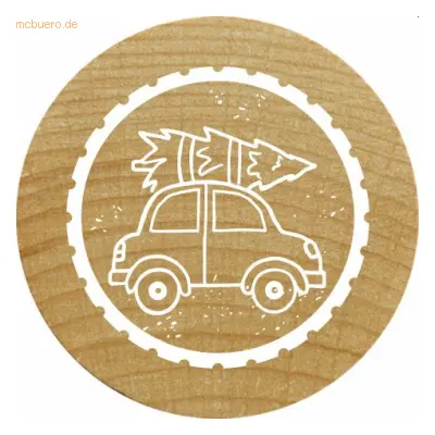 Rössler Stempel Woodies Auto mit Tannenbaum