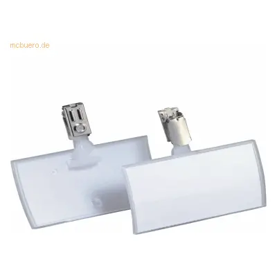 Durable Namensschilder Click Fold 54x90mm mit Clip transparent Ve=25 S