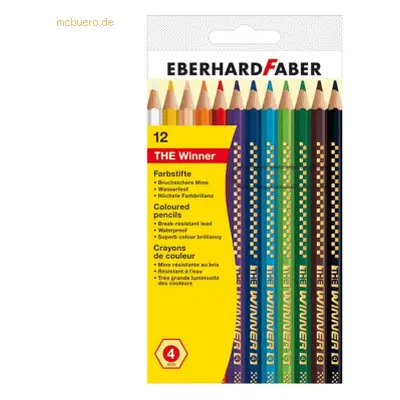 5 x Eberhard Faber Buntstifte sechseckig 12 Farben sortiert