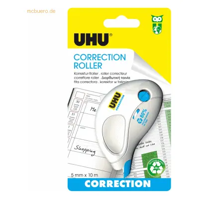 6 x Uhu Korrekturroller Correction Roller compact 10mx5mm