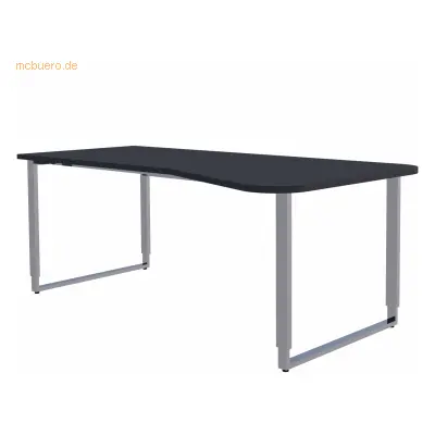 Kerkmann Freiformtisch Aveto Edelstahl BxT 195x80/100cm wenge