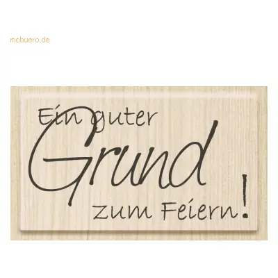 Heyda Motivstempel 'Ein guter Grund zum Feiern!' 6,5x3,5cm