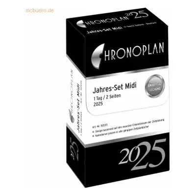 Chronoplan Jahres-Set Midi 1 Tag/1 Seite Kalendarium 2025