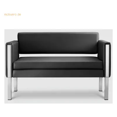 Bisley Sofa Only 2-Sitzer Kunstleder HxBxT 73x123x63cm schwarz