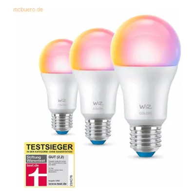 Signify WiZ White & Color Lampe E27 Tunable 60W matt Dreierpack