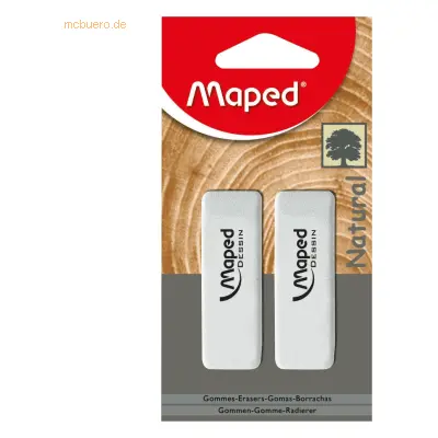 30 x Maped Radierer Dessin Medium Naturkautschuk VE=2 Stück Blister