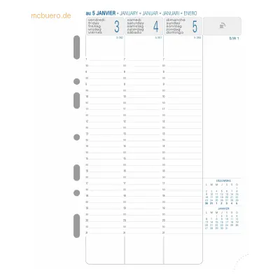 Quo Vadis Kalender-Einlage Exatime 21 14,2x21cm 1 Woche/2 Seiten senkr