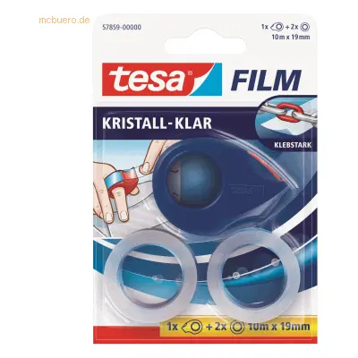 9 x Tesa Klebefilmabroller tesafilm 19mmx10m + 2 Rollen crystal clear