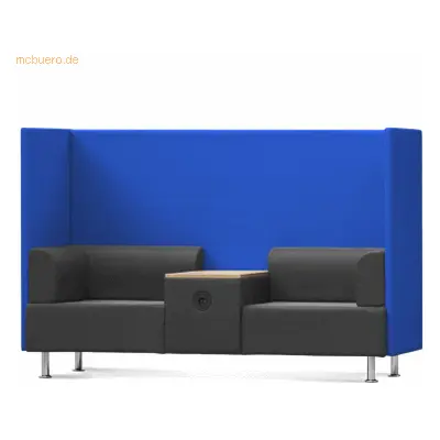 Rocada Sitzsofa Be Soft Doppelsitz + Tisch grau/blau