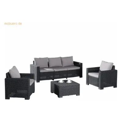 Best Lounge Gruppe Mombasa 96114050 graphit/hellgrau