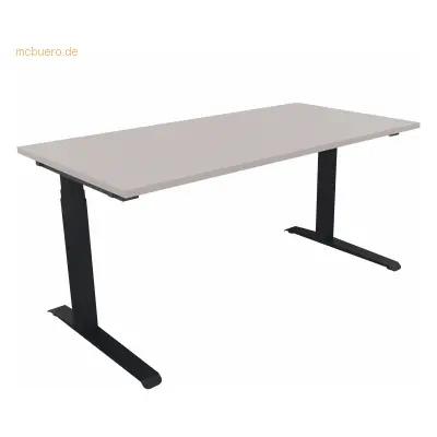 Soennecken Sitz-/Stehtisch Kufe Doppels. Quad. B1600xT800xH645-1275 an