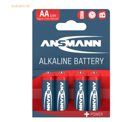Ansmann Batterie 5015563 Alkaline Mignon AA LR6 4 Stück