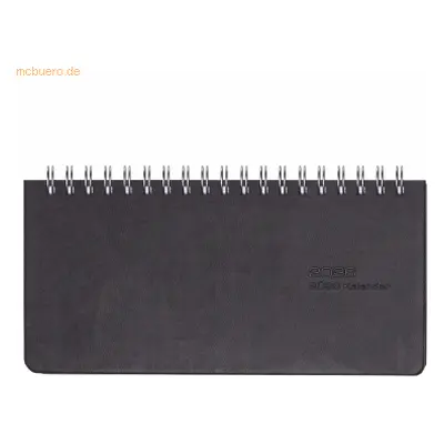 Güss Tischkalender 17x8cm 1 Woche/2 Seiten schwarz 2026
