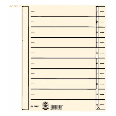 100 x Leitz Trennblatt A4 200g Karton chamois