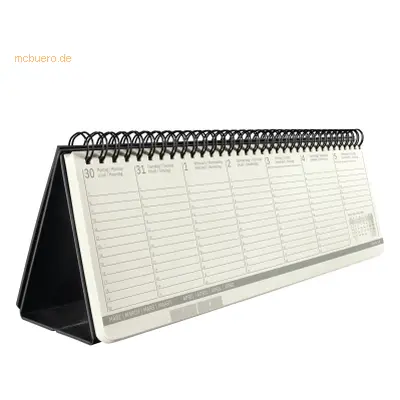 Sigel Tischkalender Conceptum 300x143x18mm Hardcover schwarz 2026