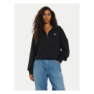 Guess Sweatshirt W4BQ15 KC811 Schwarz Relaxed Fit