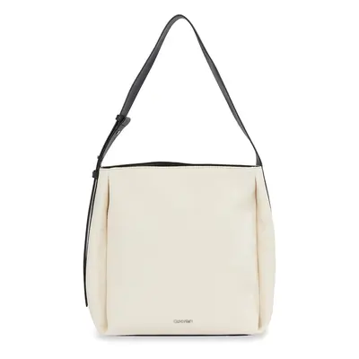 Calvin Klein Handtasche Gracie Bucket Bag_Canvas K60K611665 Écru