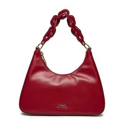 Tommy Hilfiger Handtasche Soft Leather Shoulder Bag AW0AW16293 Rot