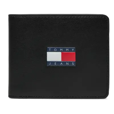 Tommy Jeans Große Herren Geldbörse Tjm Archive Leather Cc Wallet AM0AM12440 Schwarz