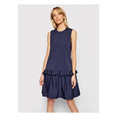 Victoria Victoria Beckham Kleid für den Alltag Stretch Faille 2221WDR002556C Dunkelblau Relaxed 