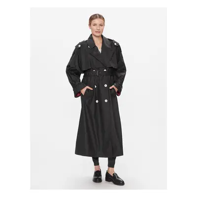 Tommy Hilfiger Tenchcoat WW0WW40483 Schwarz Oversize