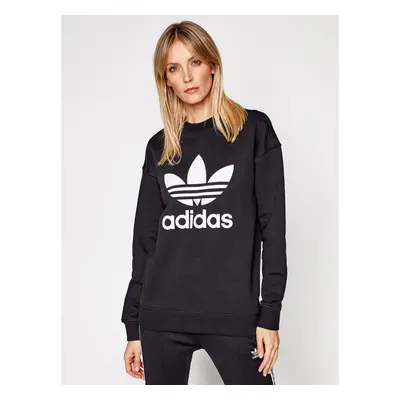 Adidas Sweatshirt Trefoil Crew FM3272 Schwarz Regular Fit