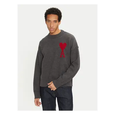 AMI PARIS Pullover BFUKS006.018 Grau Regular Fit