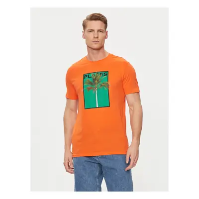 United Colors Of Benetton T-Shirt 3P7XU108X Orange Regular Fit