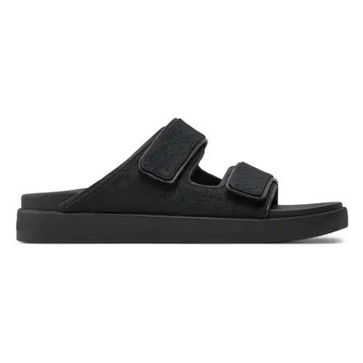 Calvin Klein Pantoletten Flat Adj Slide Mono Jacq HW0HW01955 Schwarz