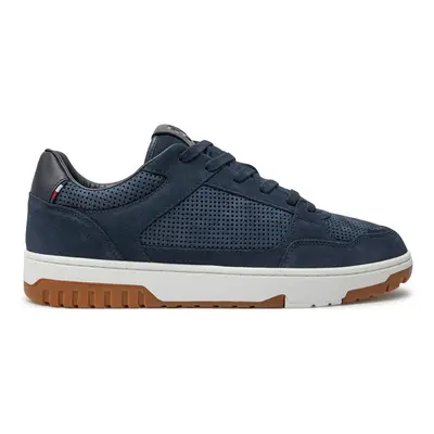 Tommy Hilfiger Sneakers Th Basket Best Nubuck Mix FM0FM05119 Dunkelblau