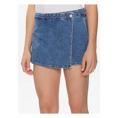 Calvin Klein Jeans Jeansshorts Wrap Skort J20J223300 Blau Regular Fit