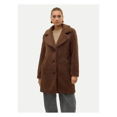 Vero Moda Wintermantel Kylie Teddy 10289938 Braun Loose Fit