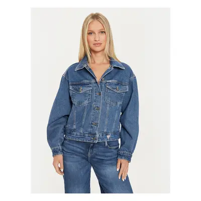 Guess Jeansjacke W4YN56 D5CC3 Dunkelblau Oversize