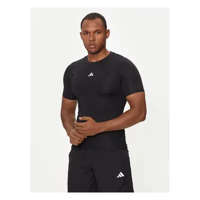 Adidas Technisches T-Shirt Techfit Compression JE6698 Schwarz Slim Fit