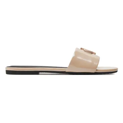 Calvin Klein Jeans Pantoletten Flat Sandal Slide Mg Met YW0YW01348 Beige