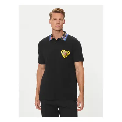 Versace Jeans Couture Poloshirt 76GAGT11 Schwarz Regular Fit