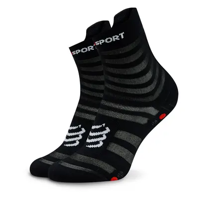 Compressport Hohe Unisex-Socken Pro Racing Socks V4.0 Ultralight Run High XU00050B Schwarz