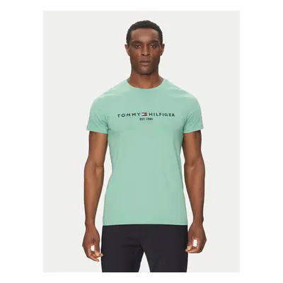 Tommy Hilfiger T-Shirt Logo MW0MW11797 Grün Regular Fit