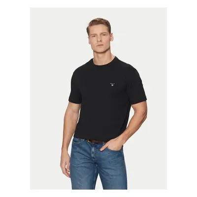 Gant T-Shirt Original Shield 2003295 Schwarz Regular Fit