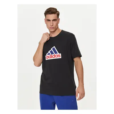 Adidas T-Shirt Future Icons Badge of Sport IS9596 Schwarz Loose Fit