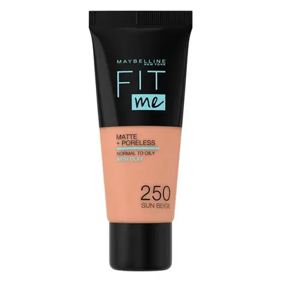 Maybelline New York Fit Me! Matte + Poreless Make-Up 250 Sun Beige Foundation (flüssig) 30ml