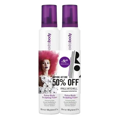 Set - Paul Mitchell Extra-Body Sculpting Foam 2 x 200 ml - Buy One, Get One 50% Off